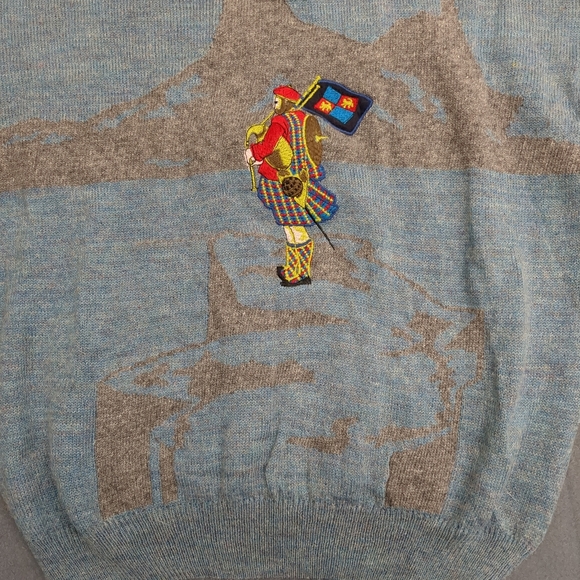 Lorenzo Ferri Wool Blend Bagpiper Sweater Gray Brown Size Medium - Picture 13 of 14